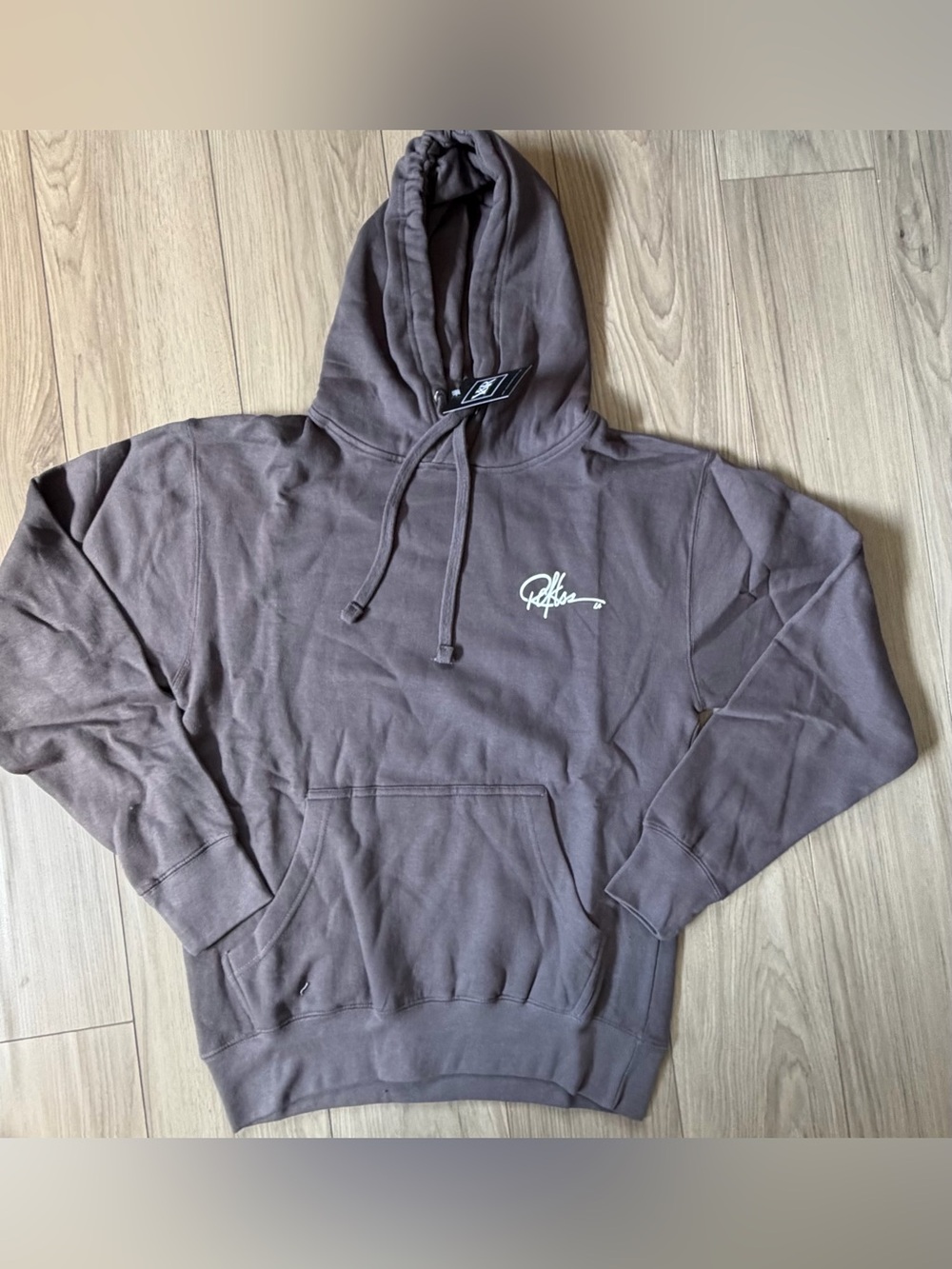 Young & Restless LA Men's Grayish Purple Hoodie with Script Logo Sz S